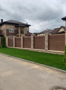 Louvre fence made of larch